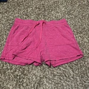 pink athletic works lounge shorts.